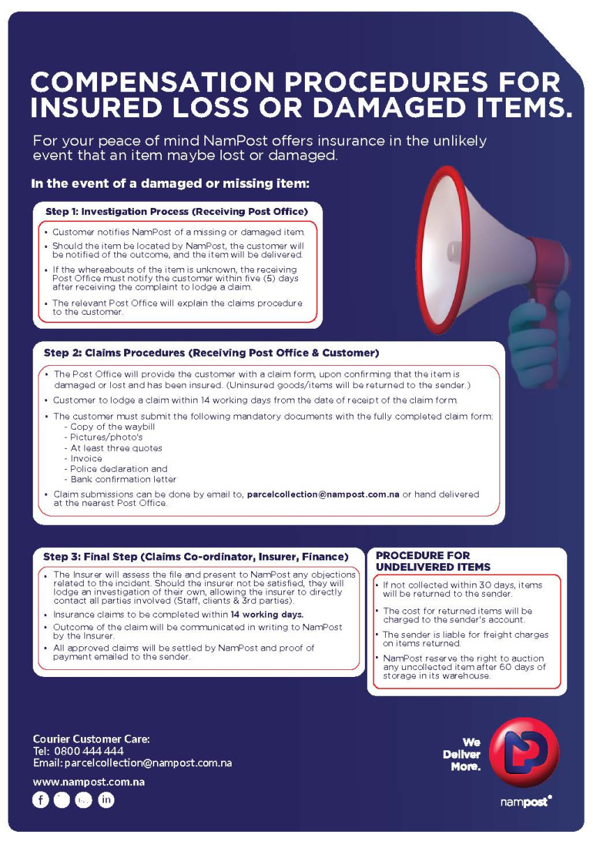Compensation Procedures for Insured Loss or Damaged Items