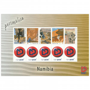 Personalized stamps Combined Namibian tourist attractions